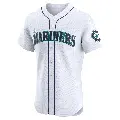 Men's No.73 Logan Evans Seattle Mariners White Elite Home Jersey