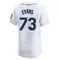 Men's No.73 Logan Evans Seattle Mariners White Elite Home Jersey