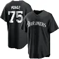Men's No.75 Andres Munoz Seattle Mariners Black/White Replica Jersey